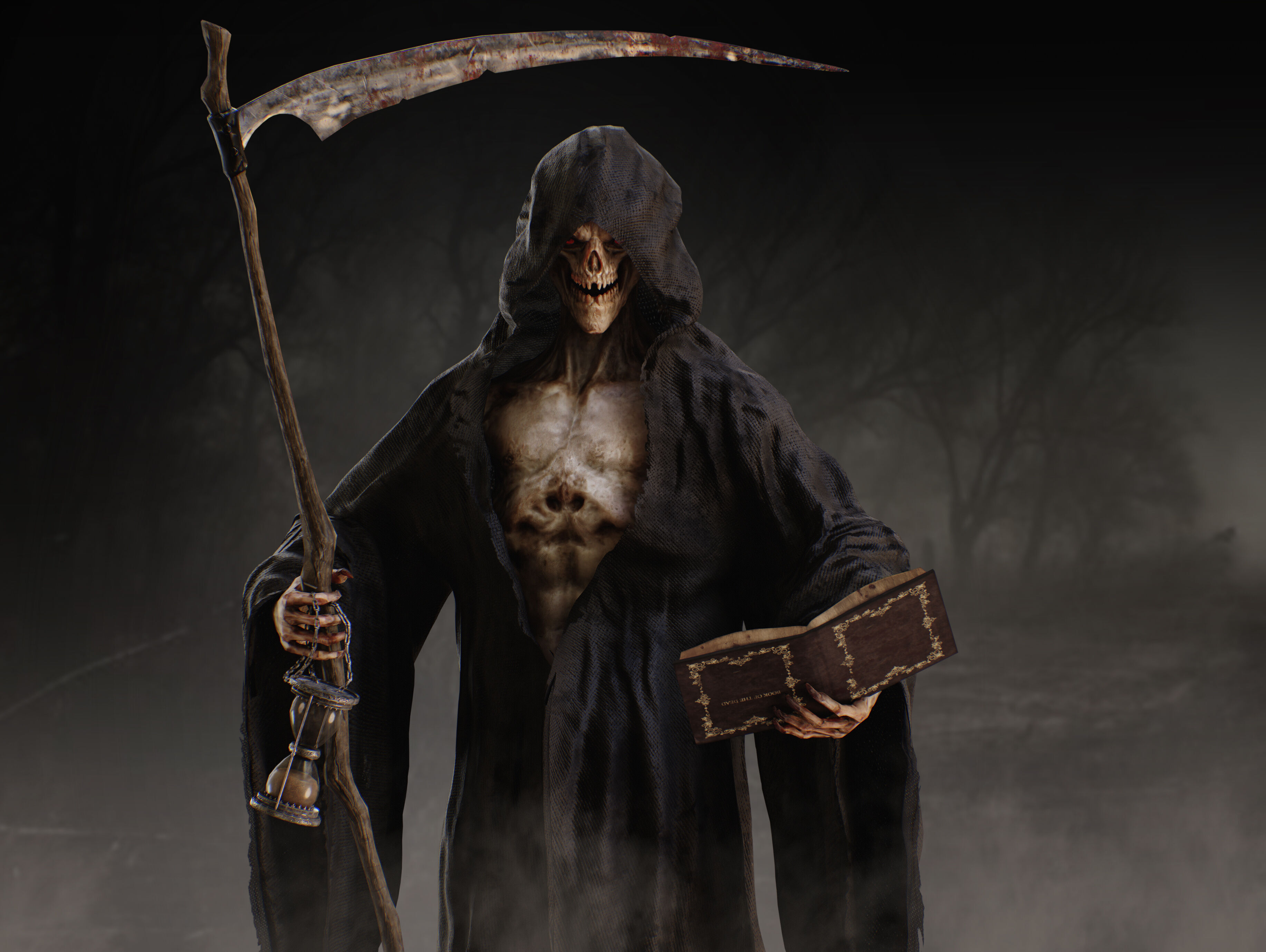 Grim Reaper Low-poly 3D model_5