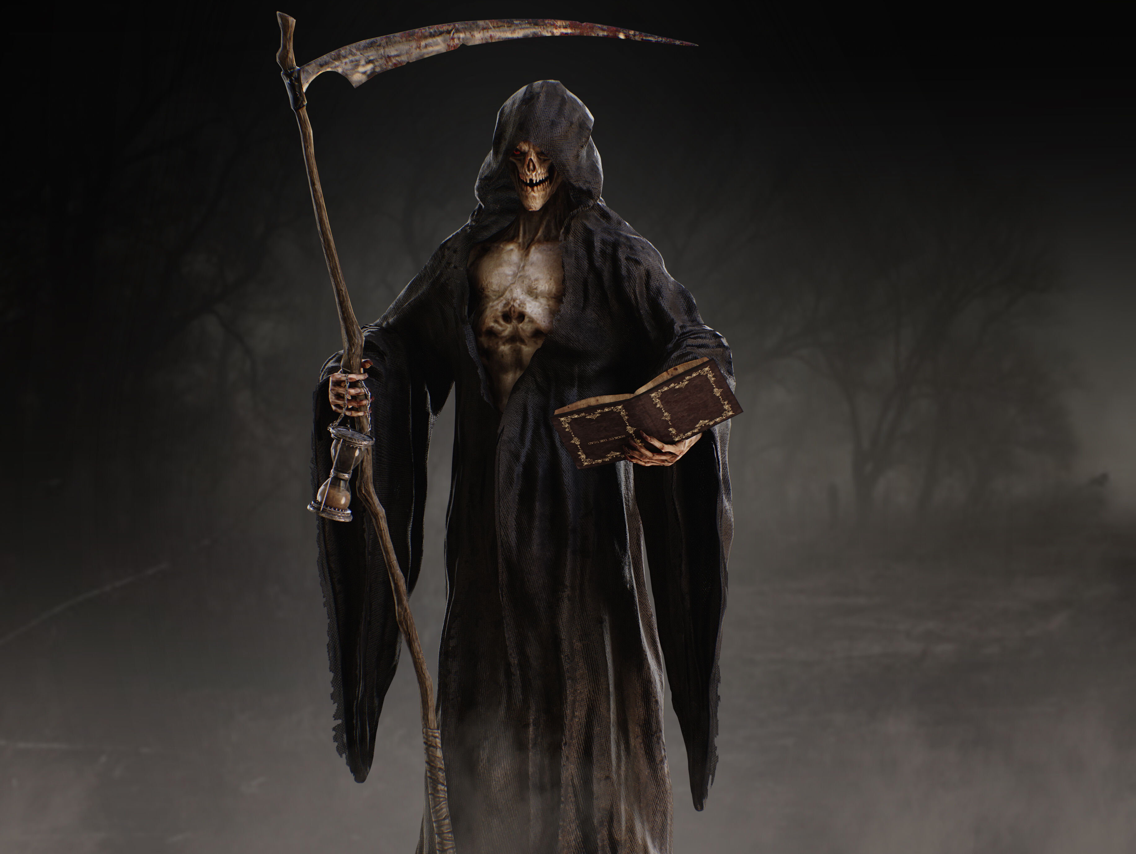 Grim Reaper Low-poly 3D model_4