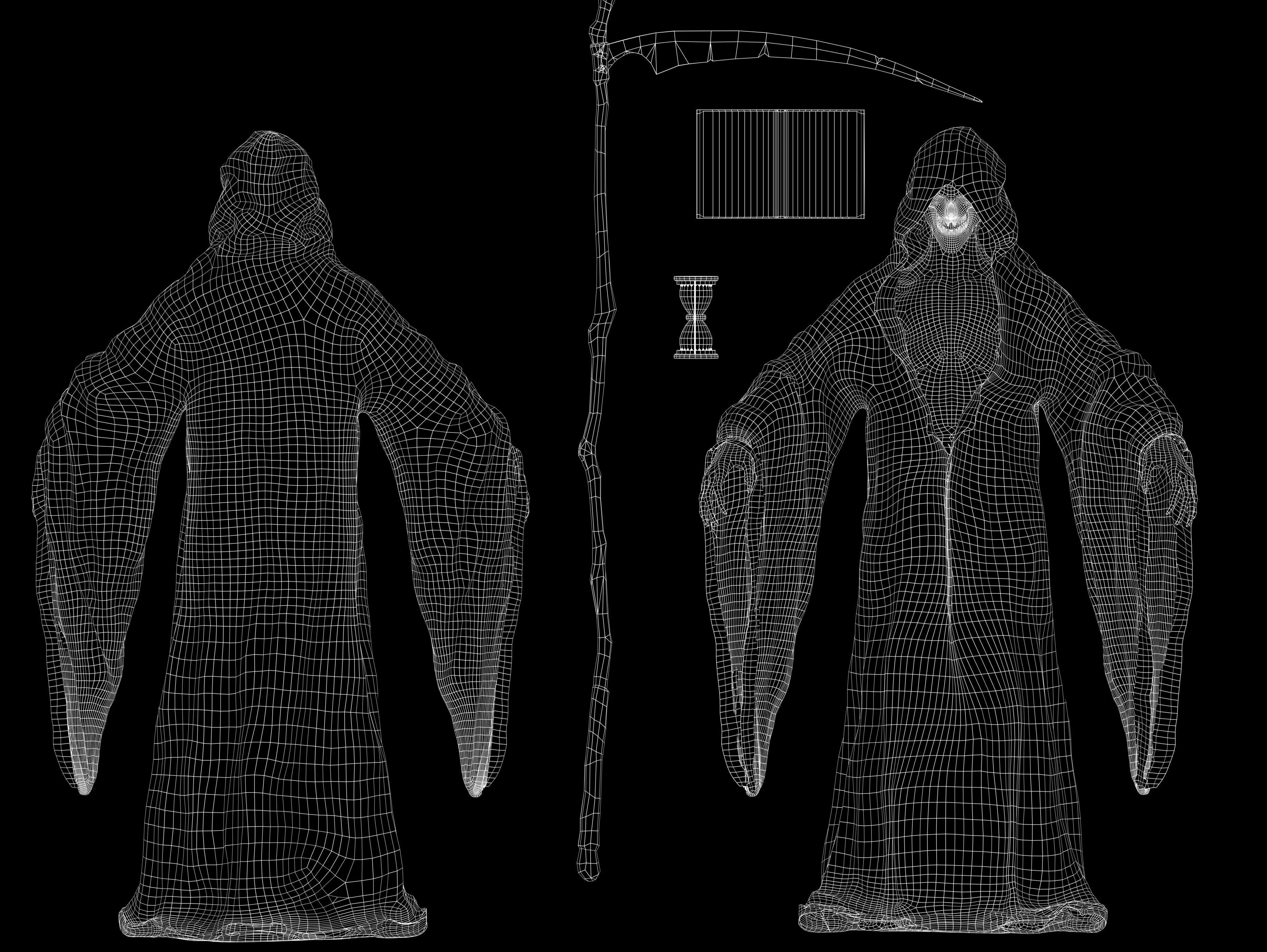 Grim Reaper Low-poly 3D model_15