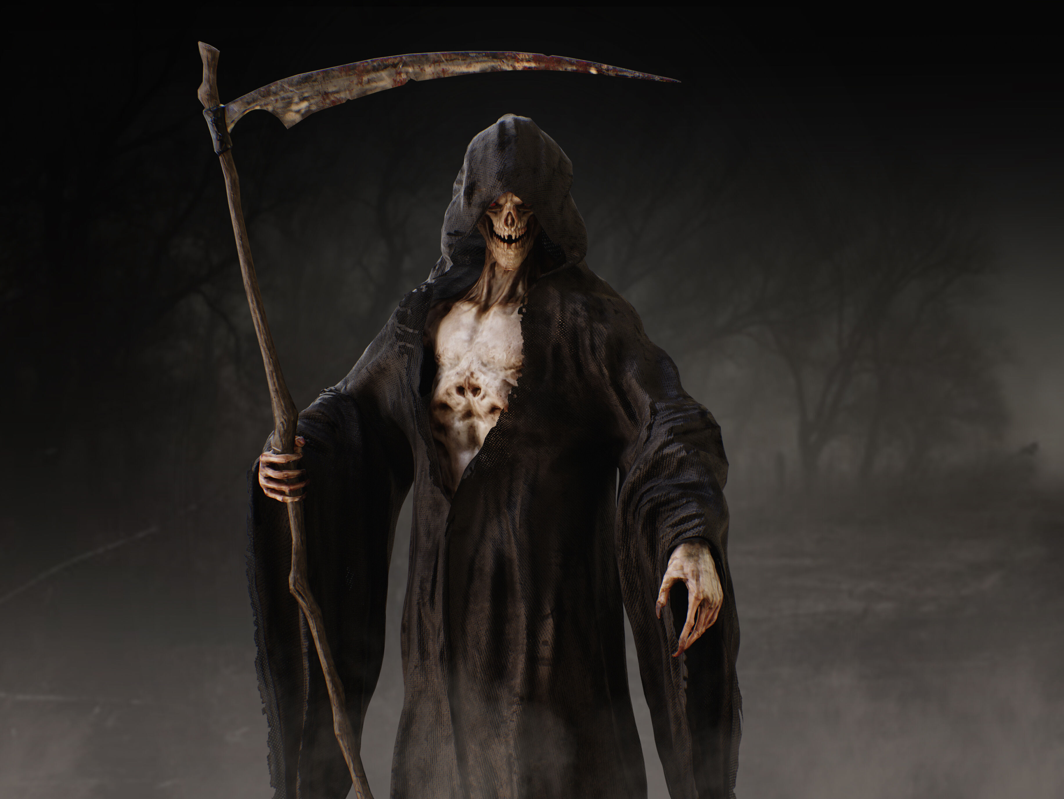 Grim Reaper Low-poly 3D model_11