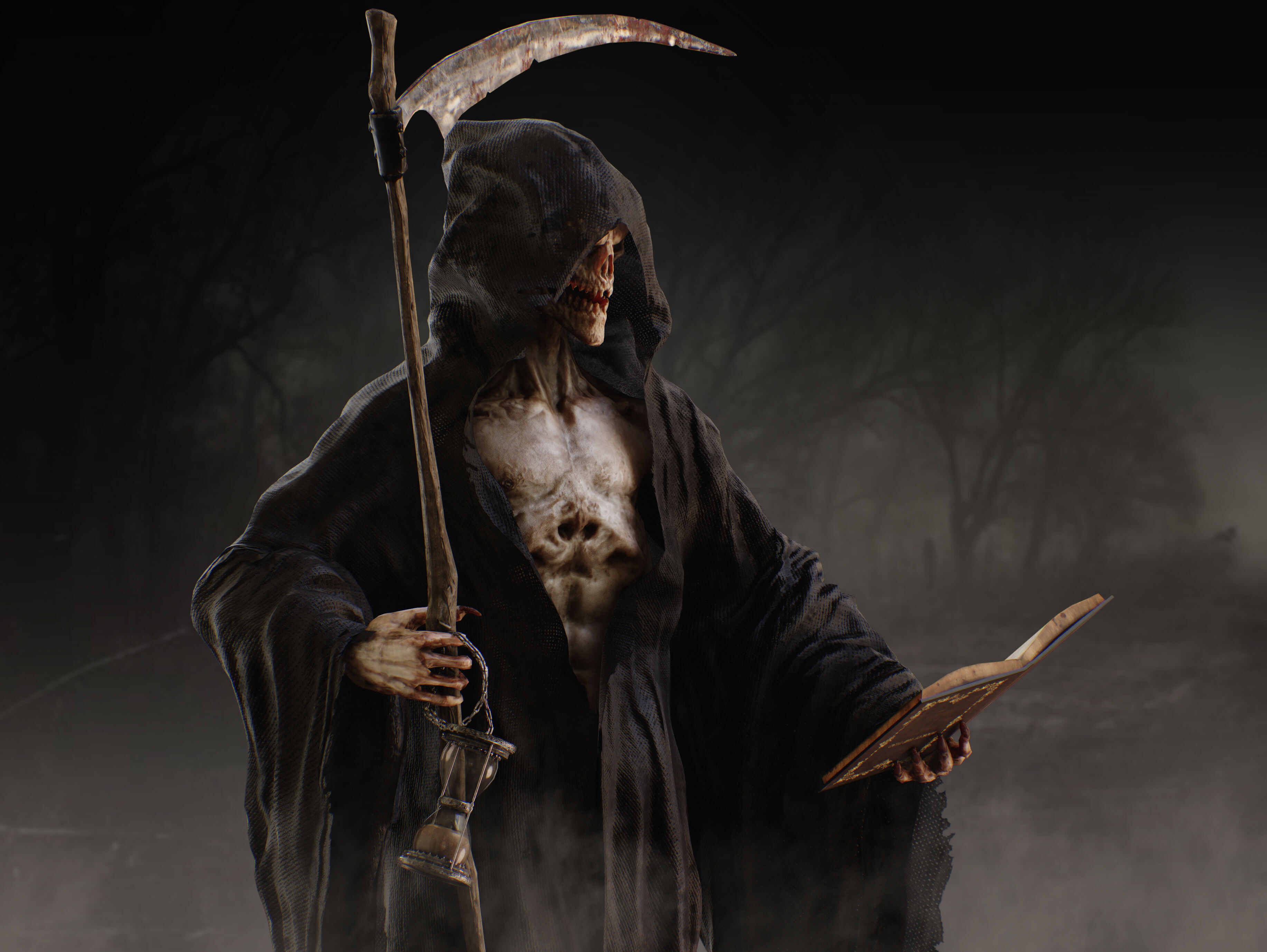 Grim Reaper Low-poly 3D model_9
