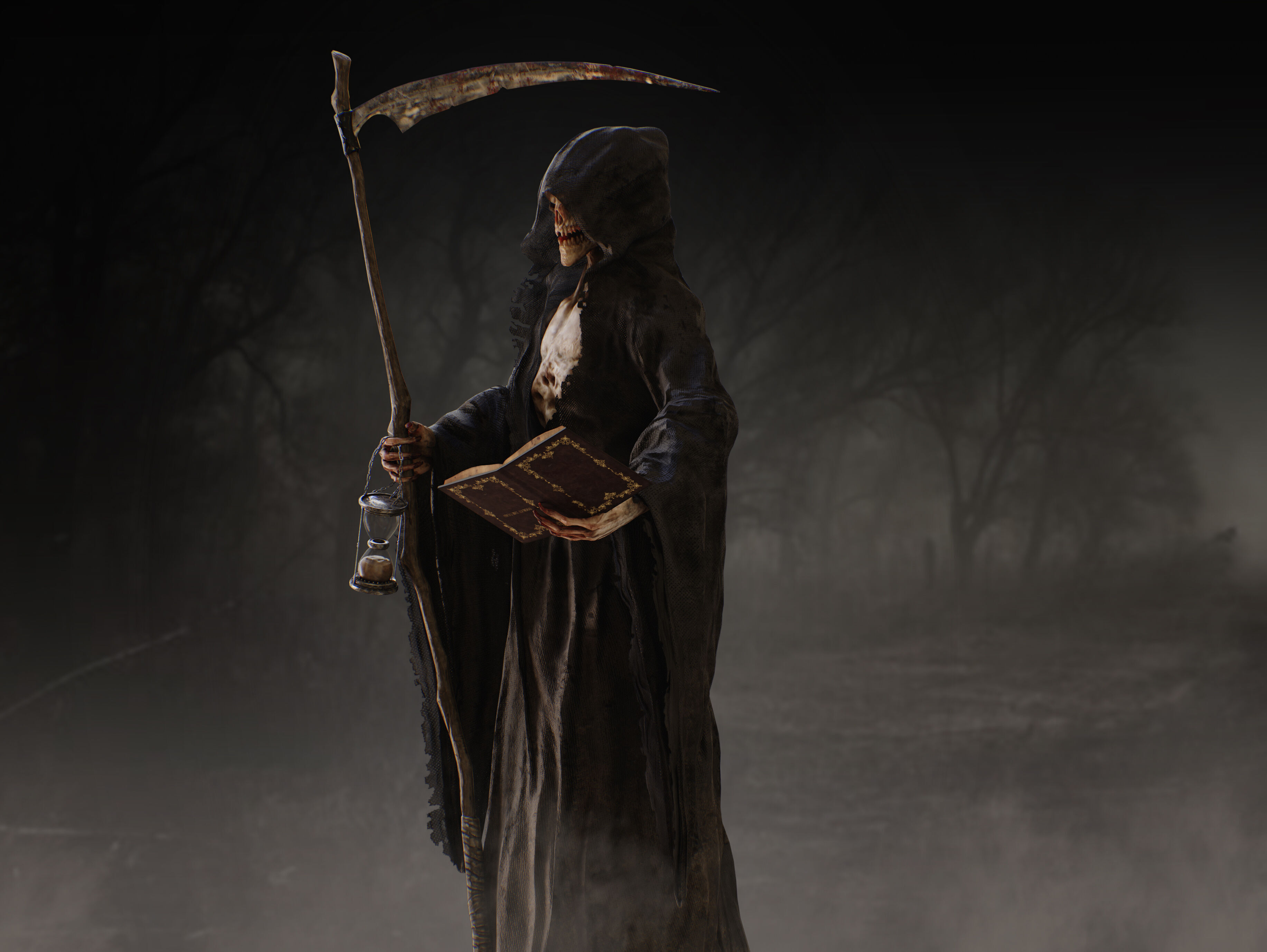 Grim Reaper Low-poly 3D model_8