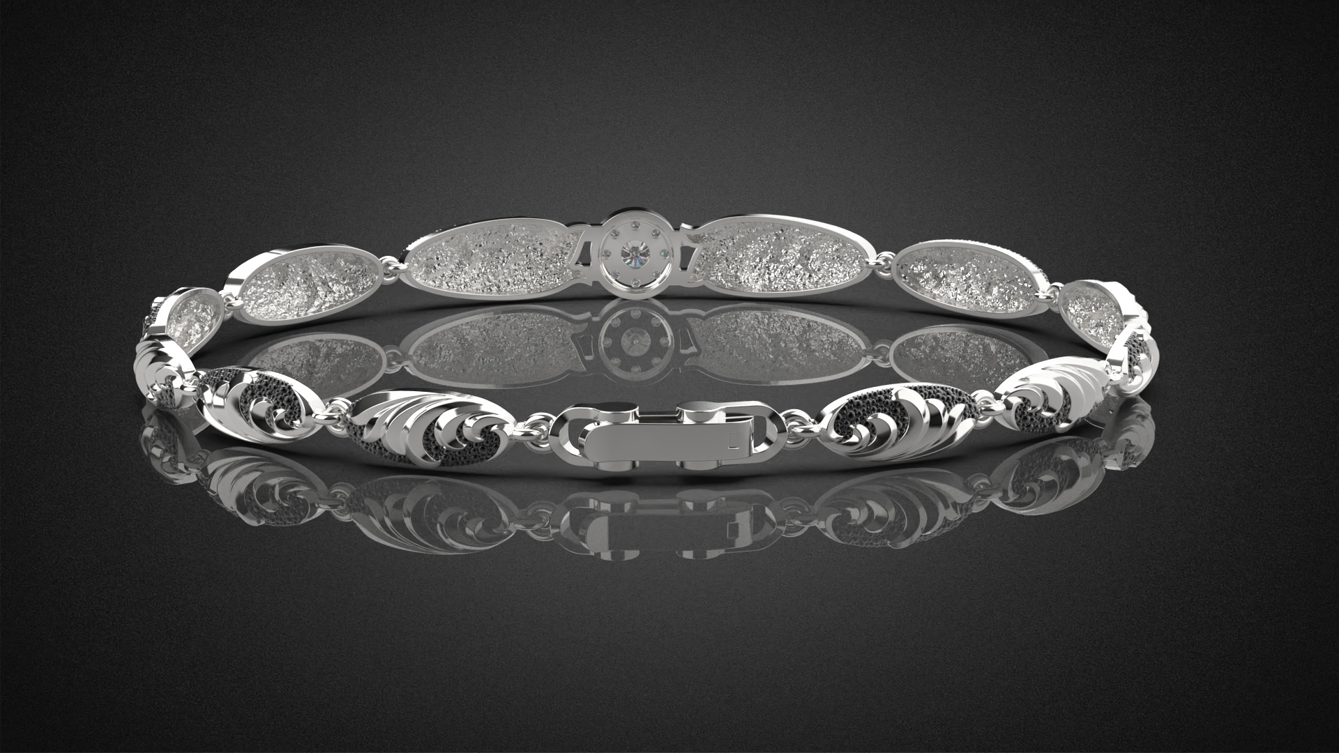 Diamond golden ratio Jewelry bracelet B3 3D print model_16