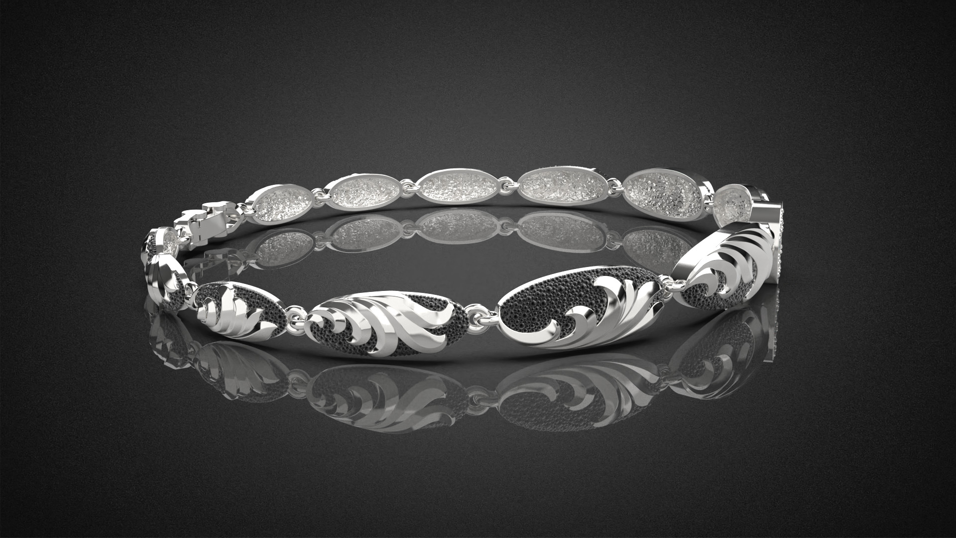 Diamond golden ratio Jewelry bracelet B3 3D print model_18