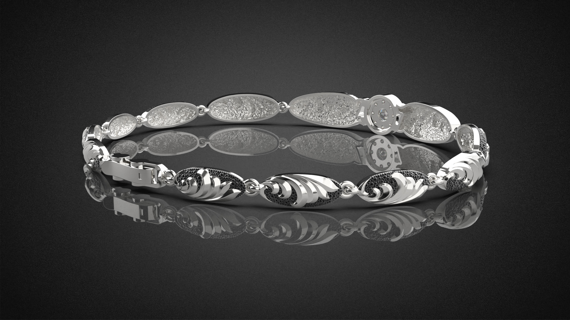 Diamond golden ratio Jewelry bracelet B3 3D print model_17