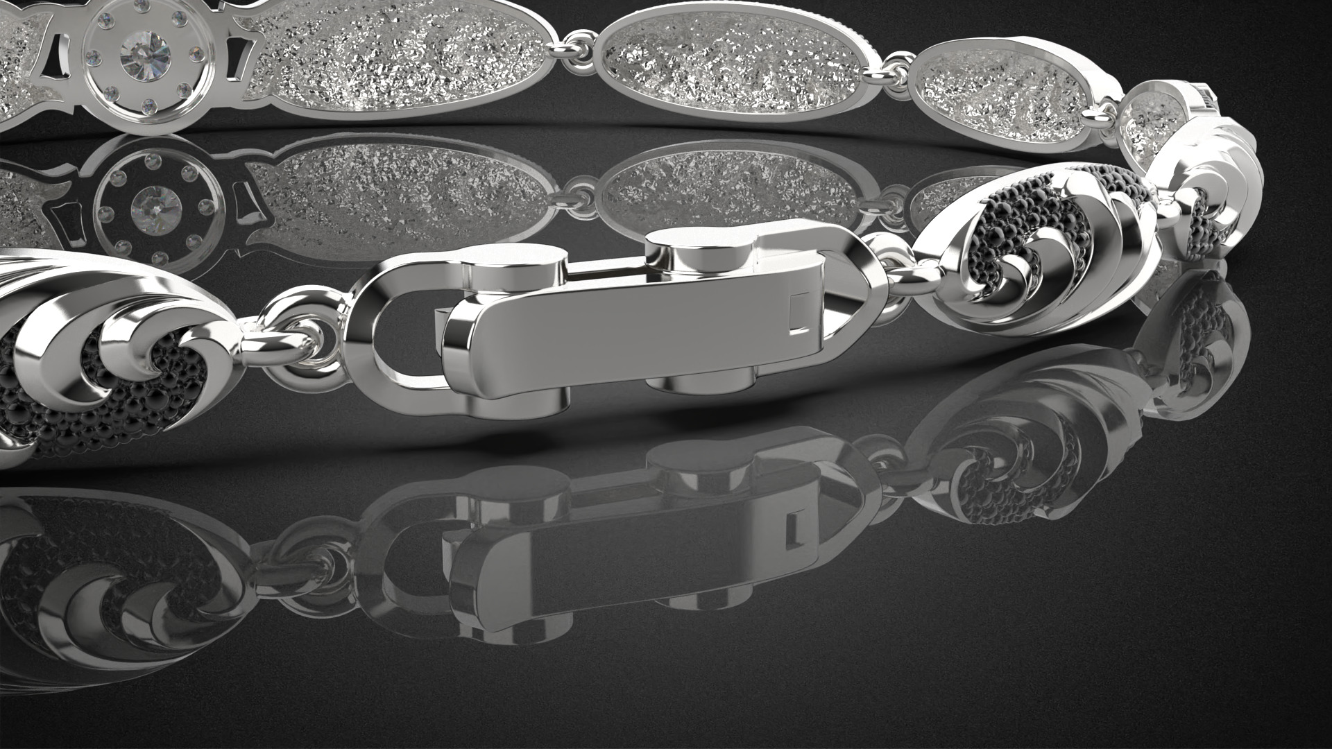 Diamond golden ratio Jewelry bracelet B3 3D print model_22