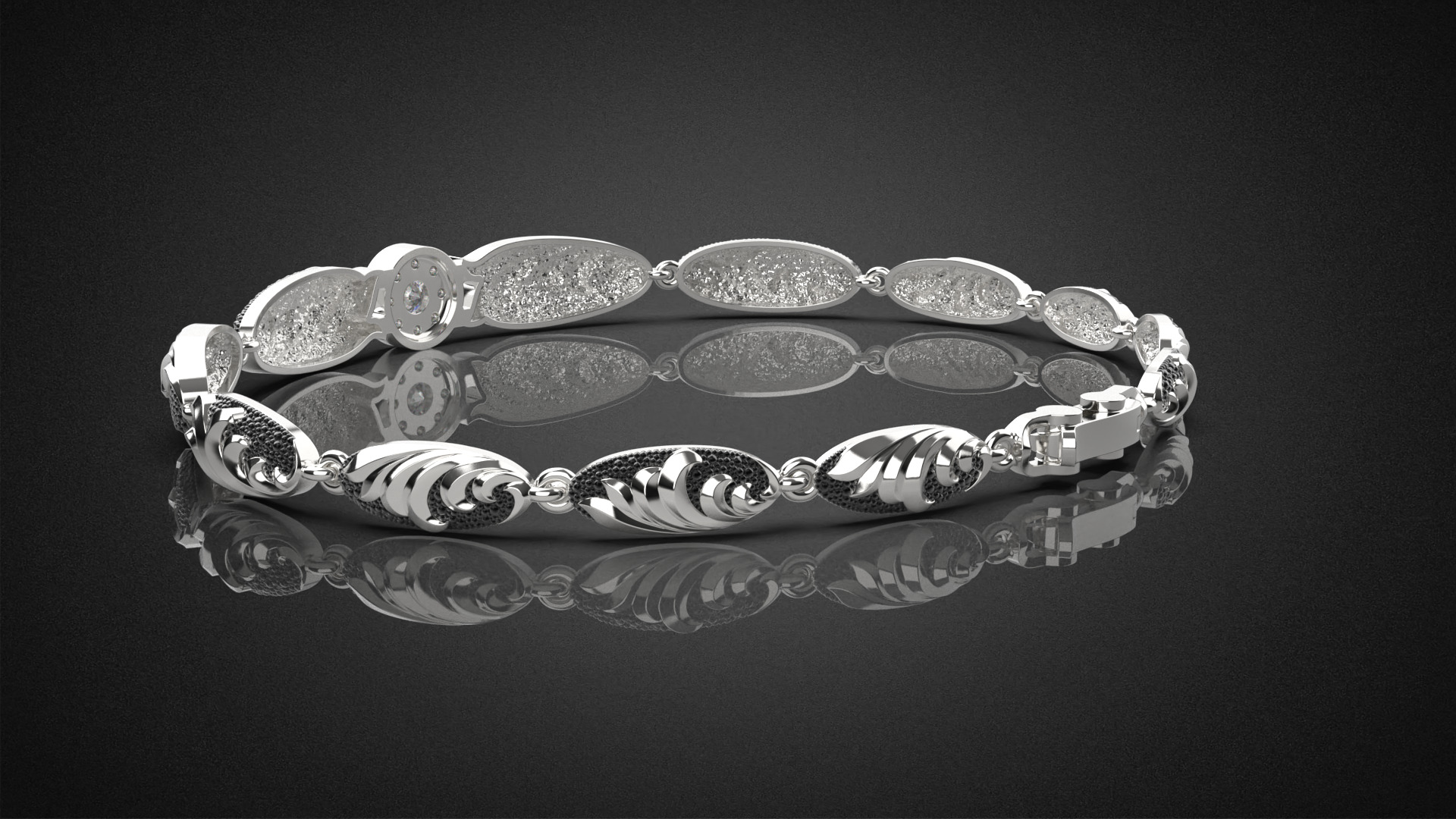 Diamond golden ratio Jewelry bracelet B3 3D print model_15