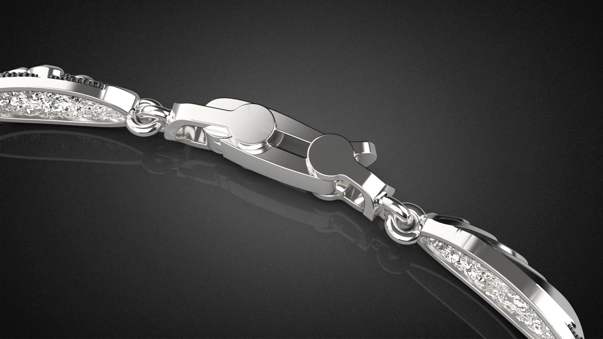 Diamond golden ratio Jewelry bracelet B3 3D print model_23