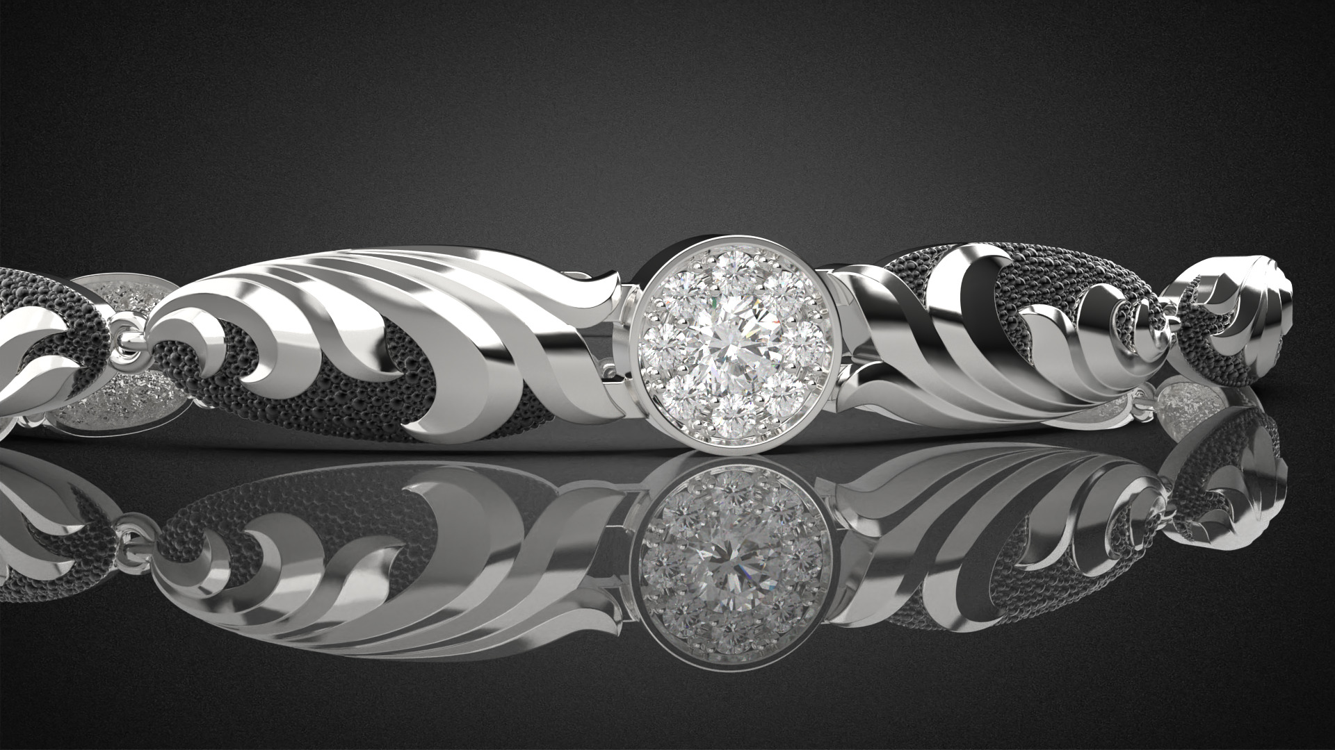 Diamond golden ratio Jewelry bracelet B3 3D print model_1