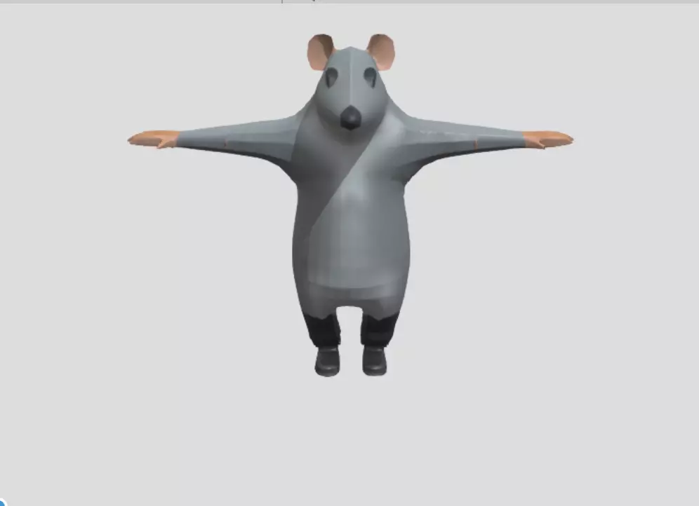 Rat meme  based on Miton the Rat  Rigged Fortnight Dance TikTok Low-poly 3D model_0