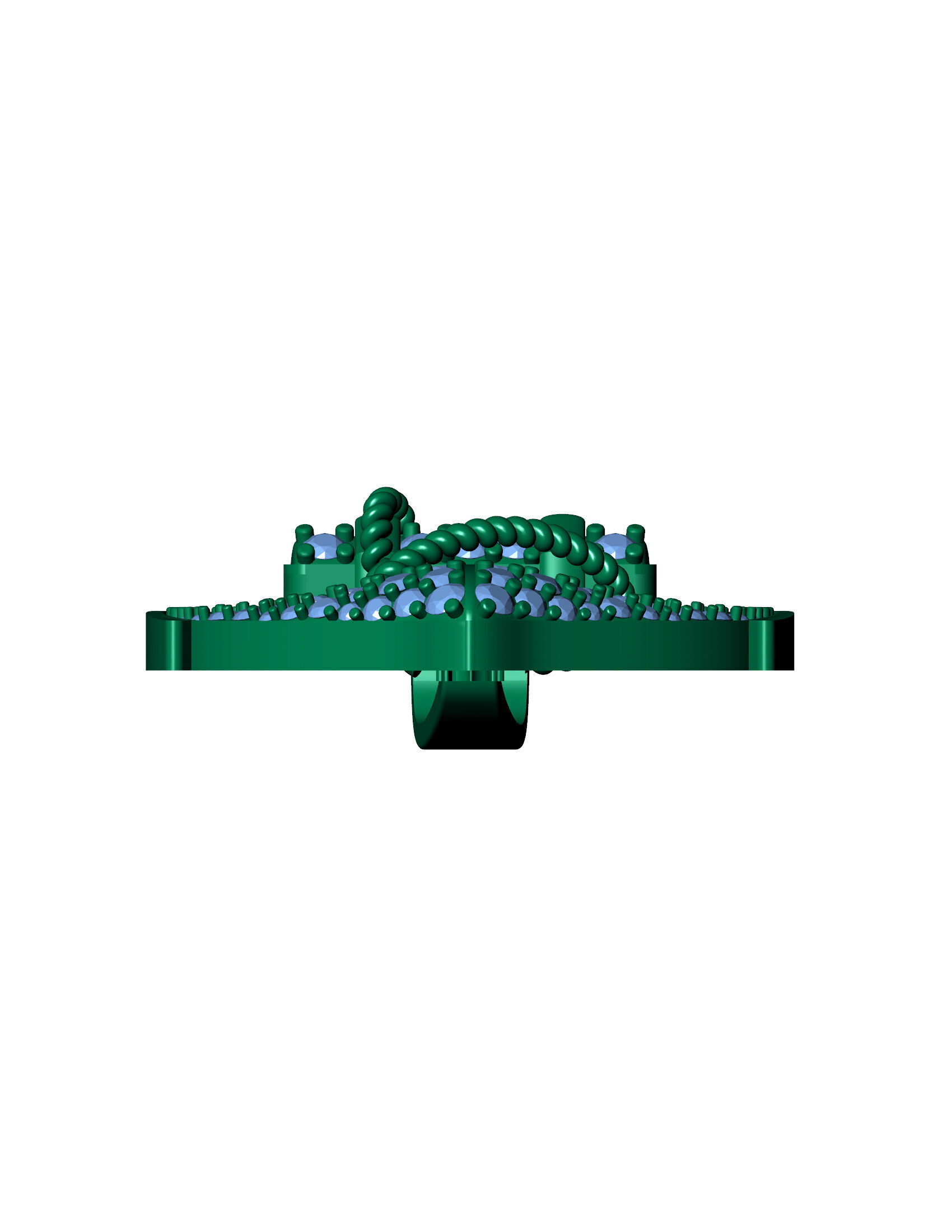 Iced-Out Nautical Anchor Pendant 3D print model_11