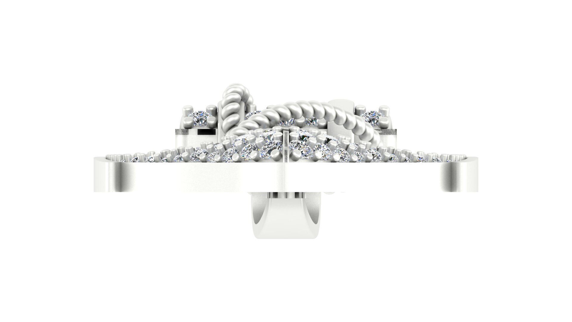 Iced-Out Nautical Anchor Pendant 3D print model_26