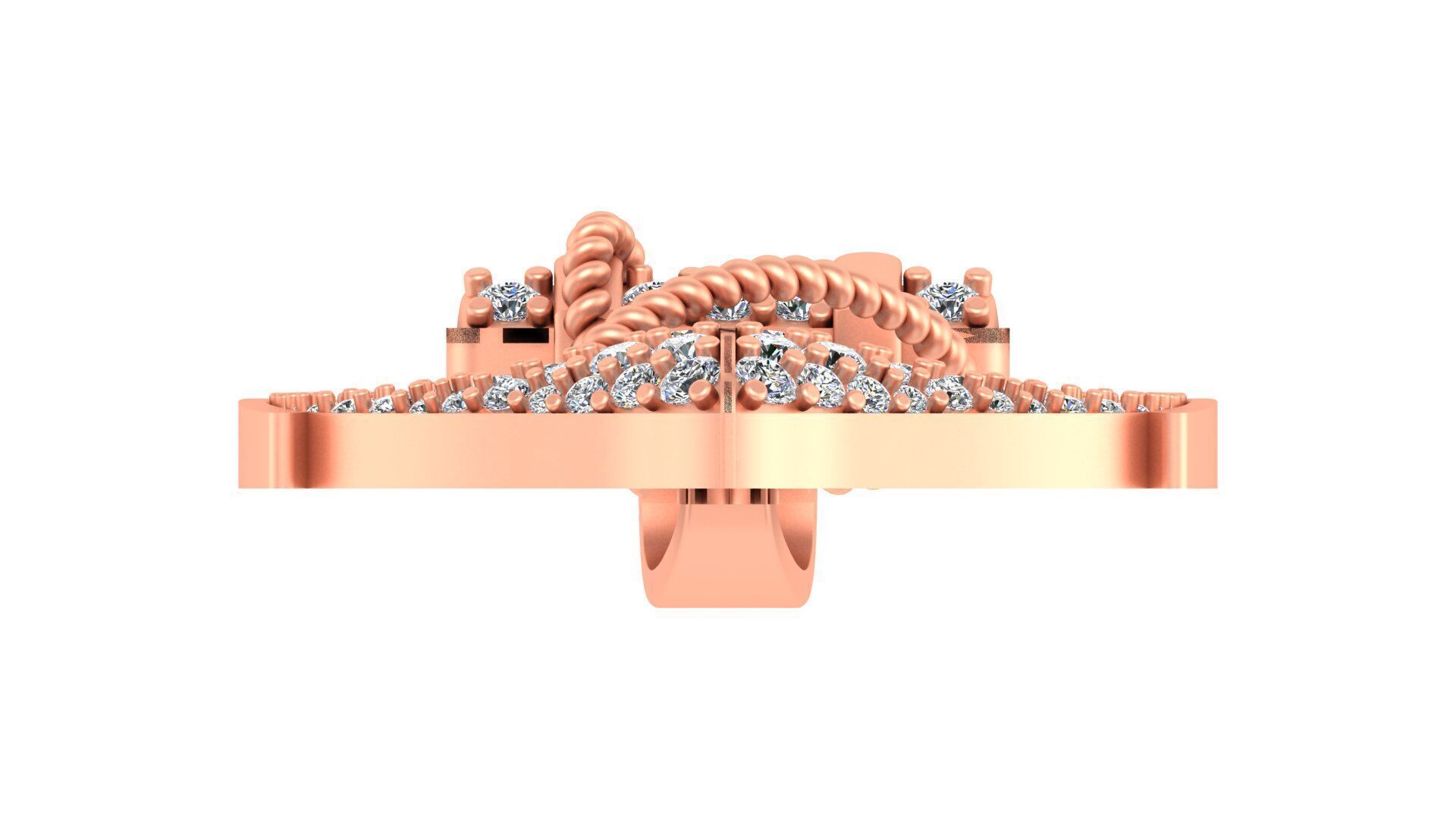 Iced-Out Nautical Anchor Pendant 3D print model_27