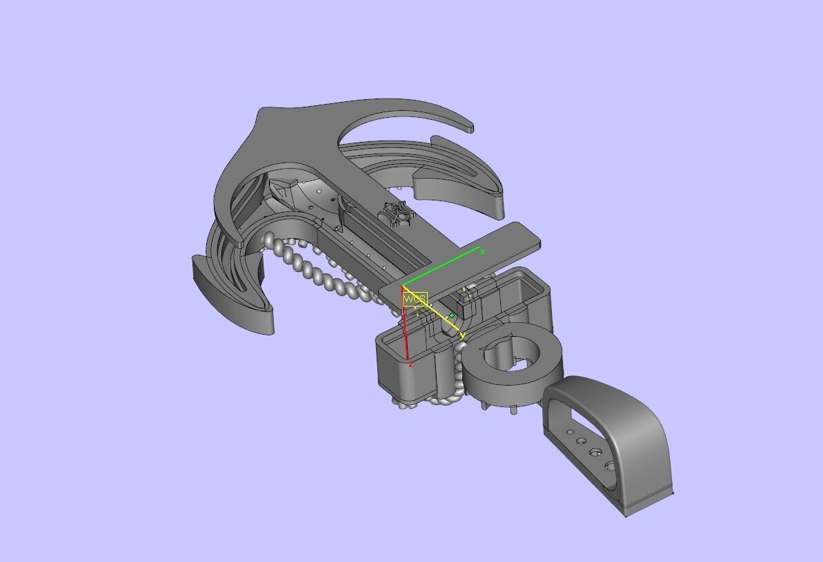 Iced-Out Nautical Anchor Pendant 3D print model_19