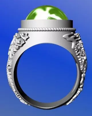 custom dragon ring 3D print model_0