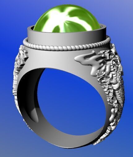custom dragon ring 3D print model_1