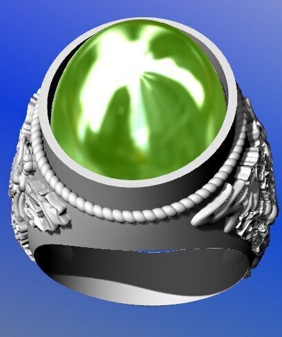 custom dragon ring 3D print model_2