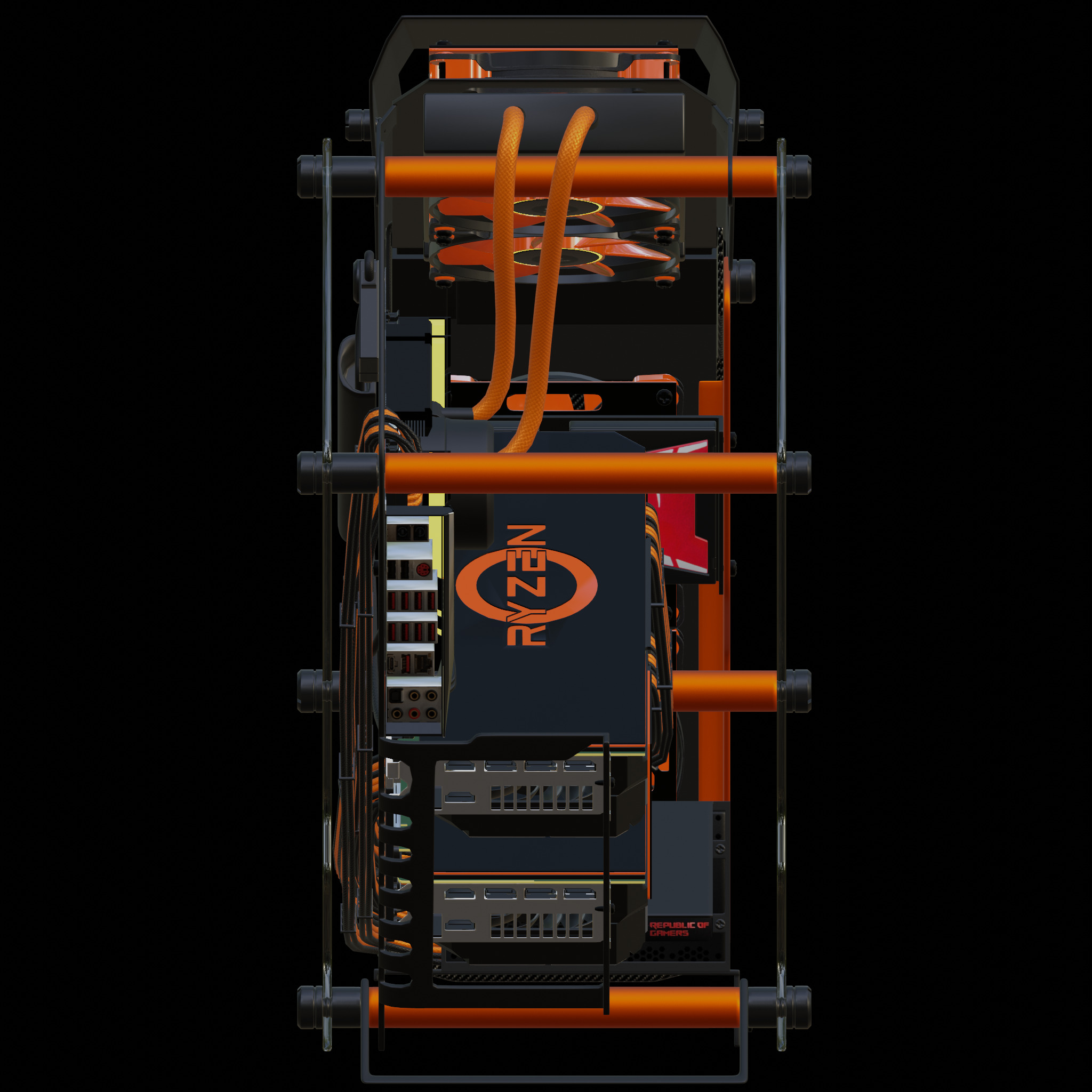Cougar Conquer Gaming PC 3D model_7