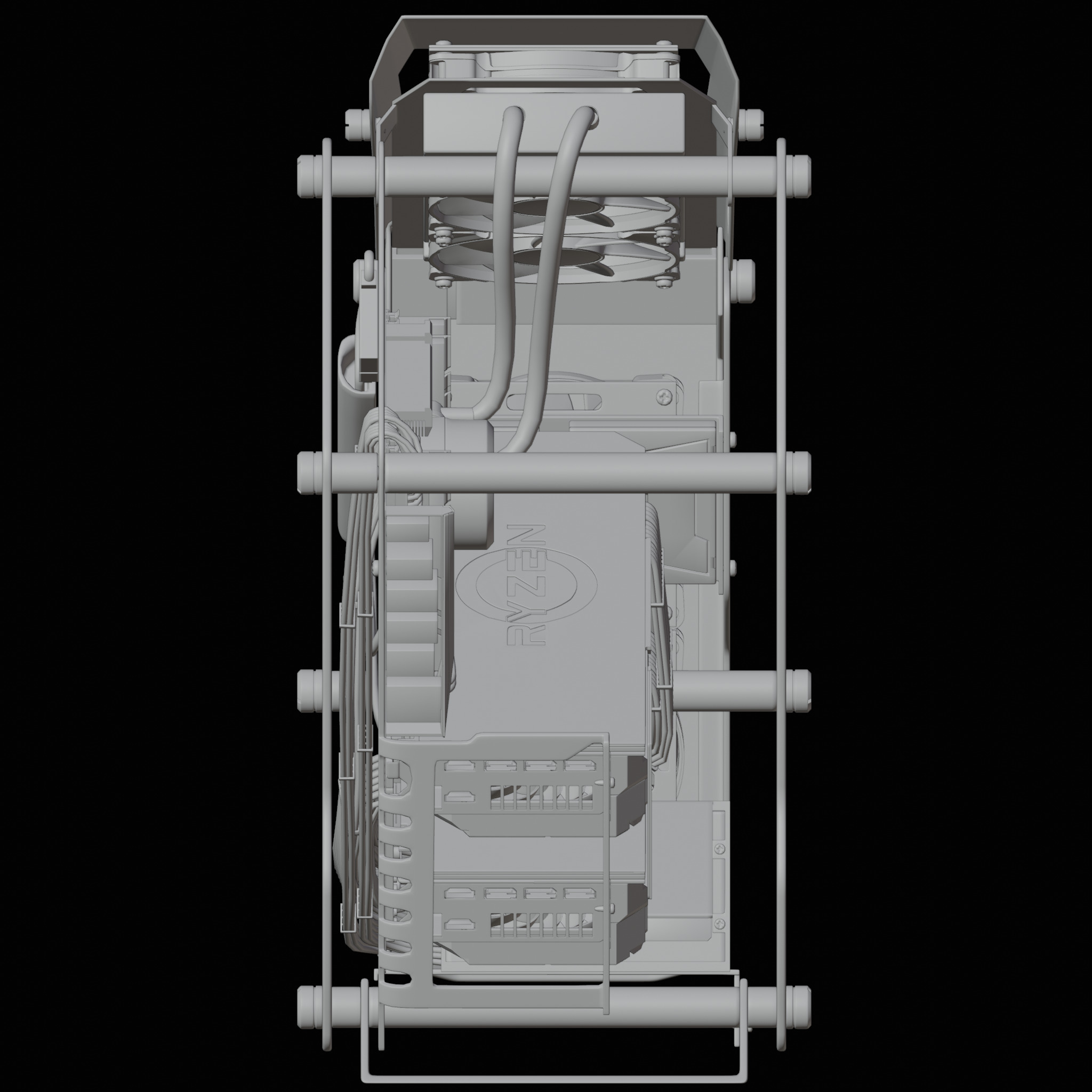 Cougar Conquer Gaming PC 3D model_8