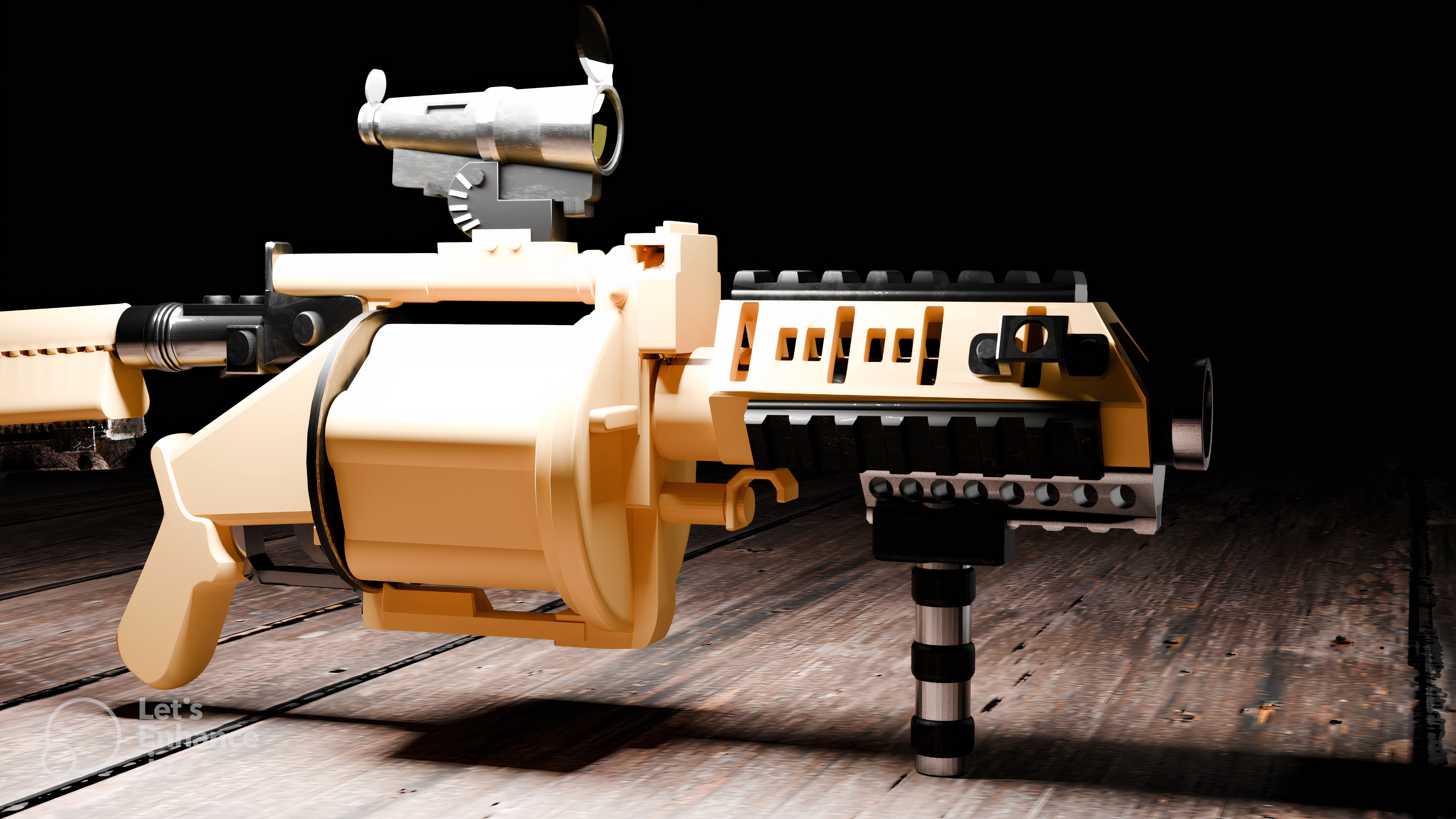 MG1 M32 RIFLE Low-poly 3D model_6