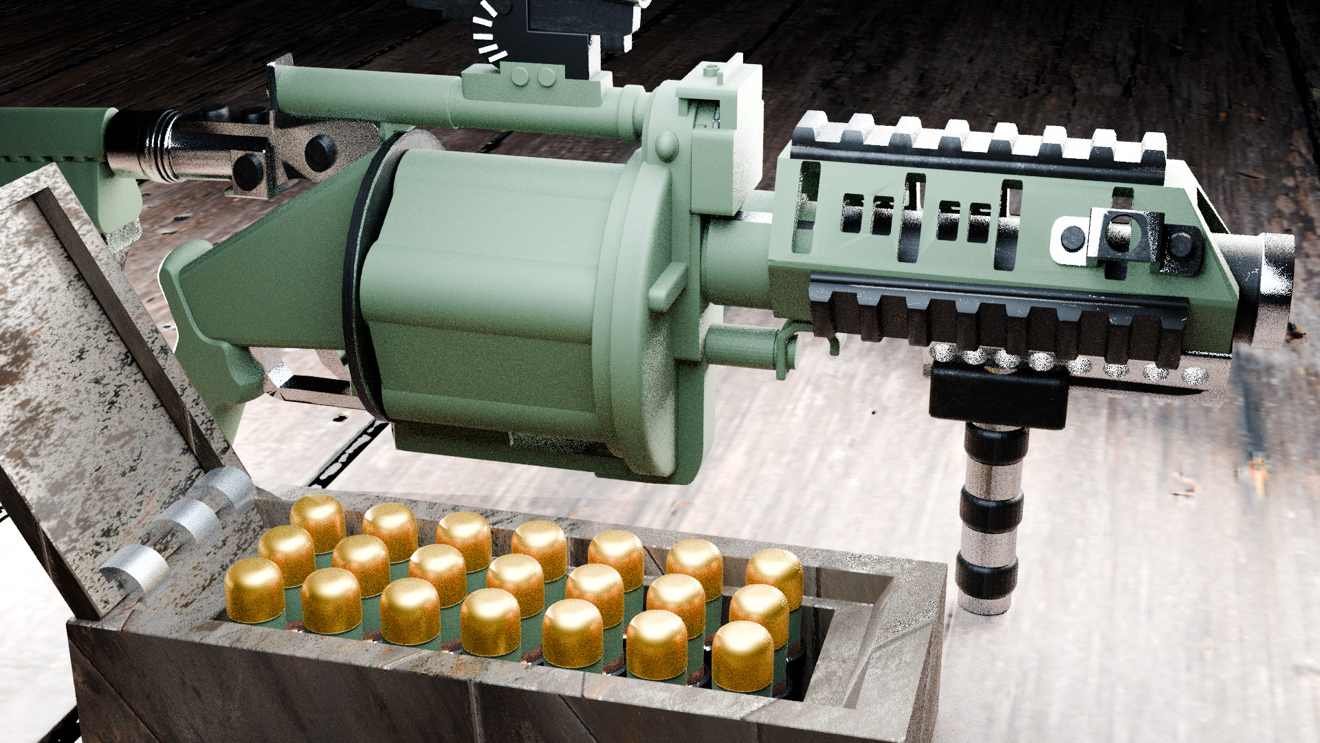 MG1 M32 RIFLE Low-poly 3D model_8