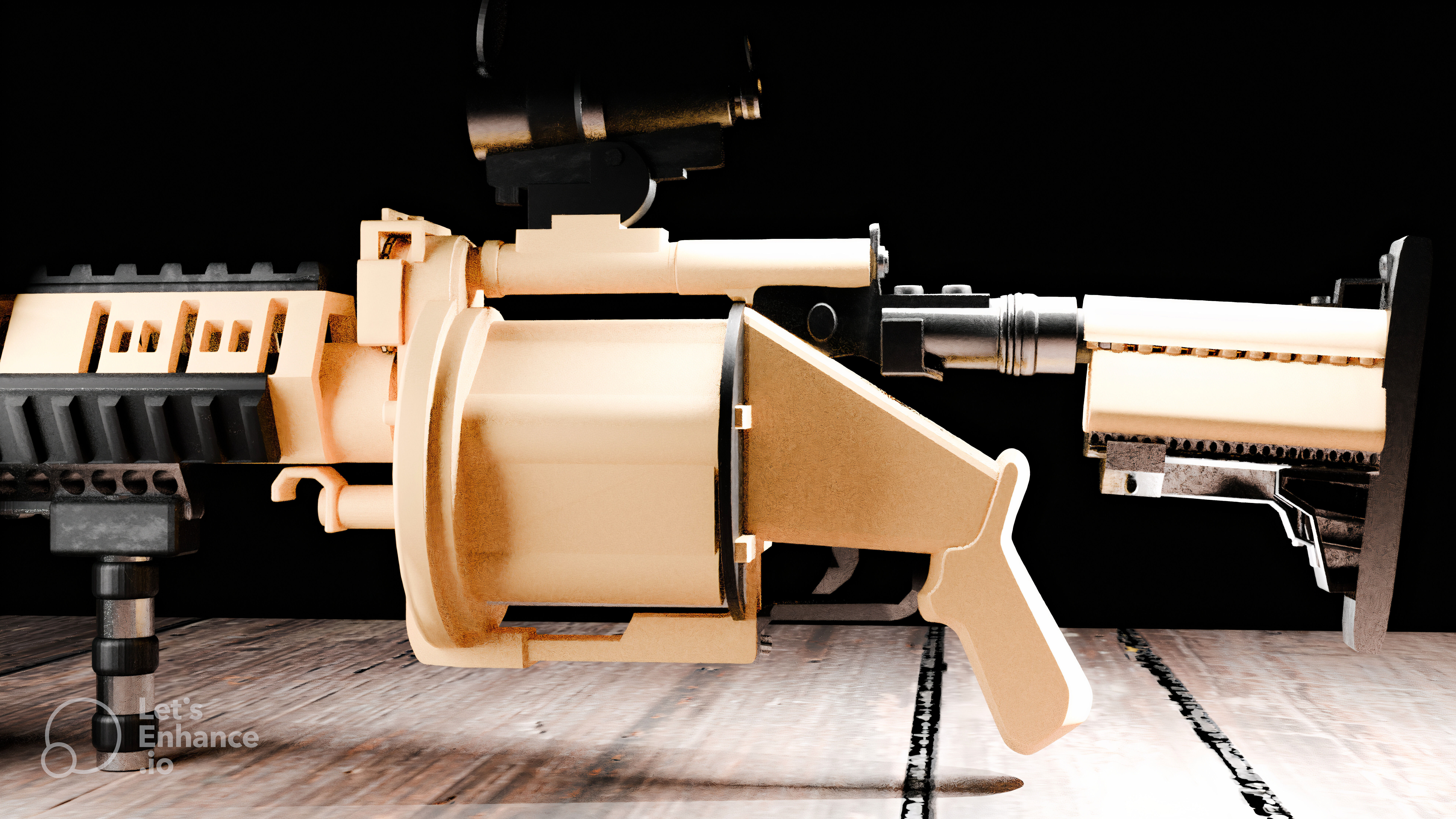 MG1 M32 RIFLE Low-poly 3D model_7