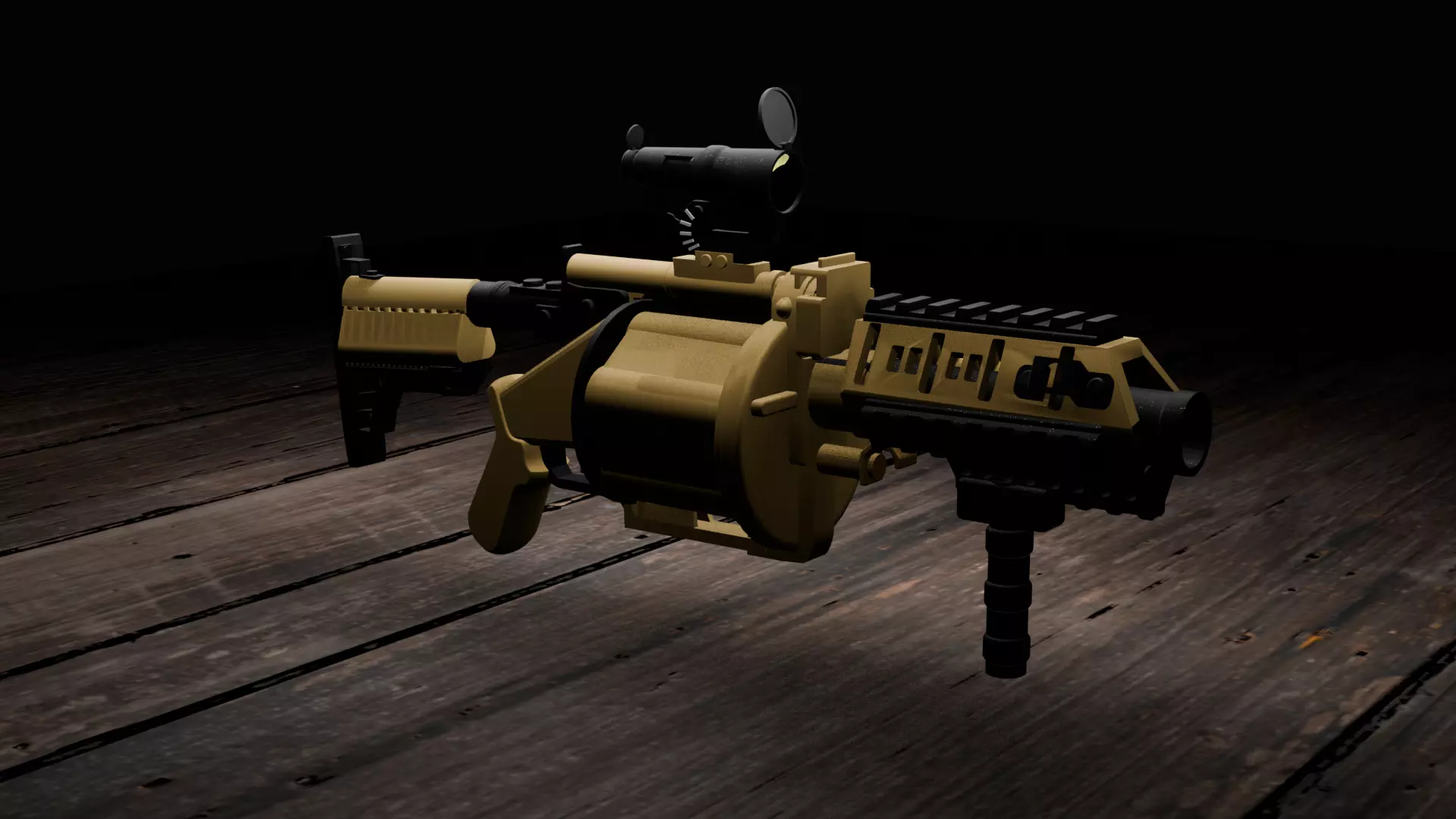 MG1 M32 RIFLE Low-poly 3D model_0