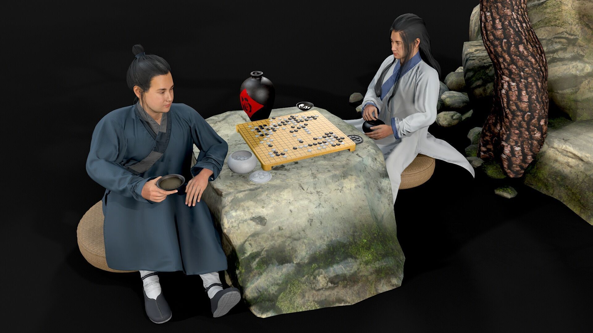 man Character Low-poly 3D model_7