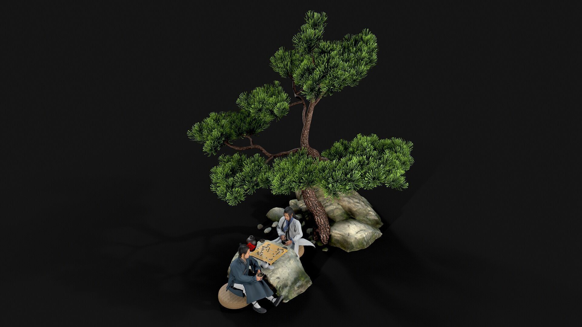 man Character Low-poly 3D model_6