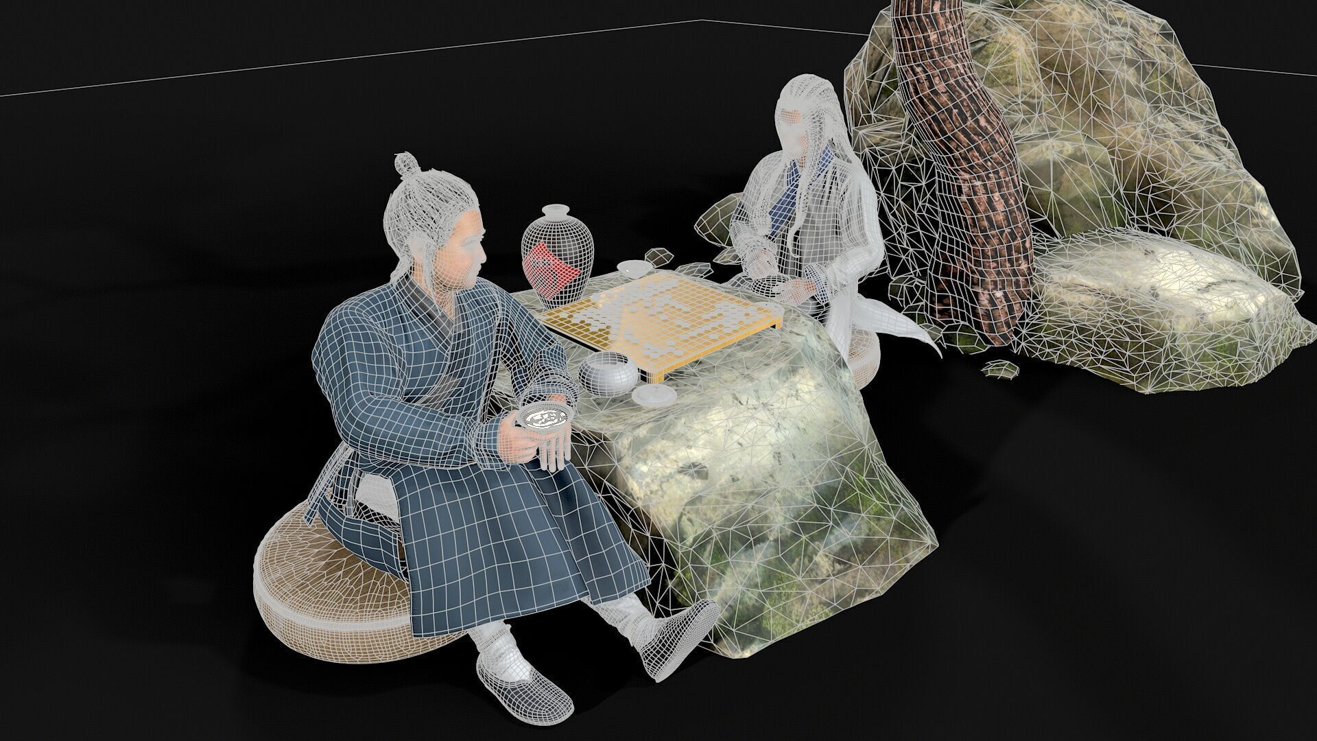 man Character Low-poly 3D model_12