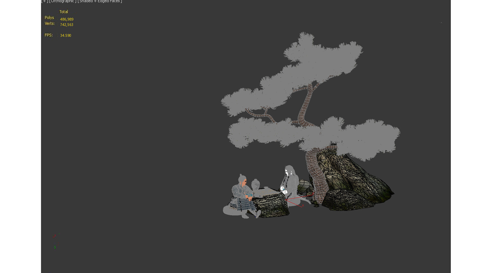 man Character Low-poly 3D model_9