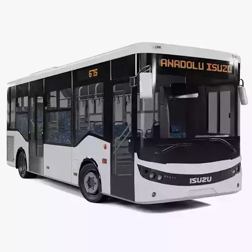 Isuzu Novociti Life Bus Low-poly 3D model