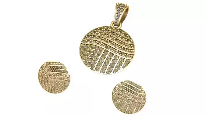 LUXURY GOLD LOCKET SET 3D PRINTABLE MODEL