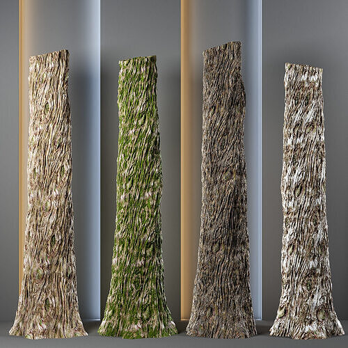 4 Tree bark and trunk vol 10 - 4k - pbr - tileable Texture