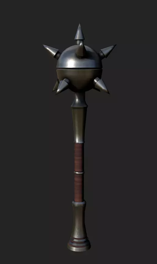 Morningstar Low-poly 3D model_0