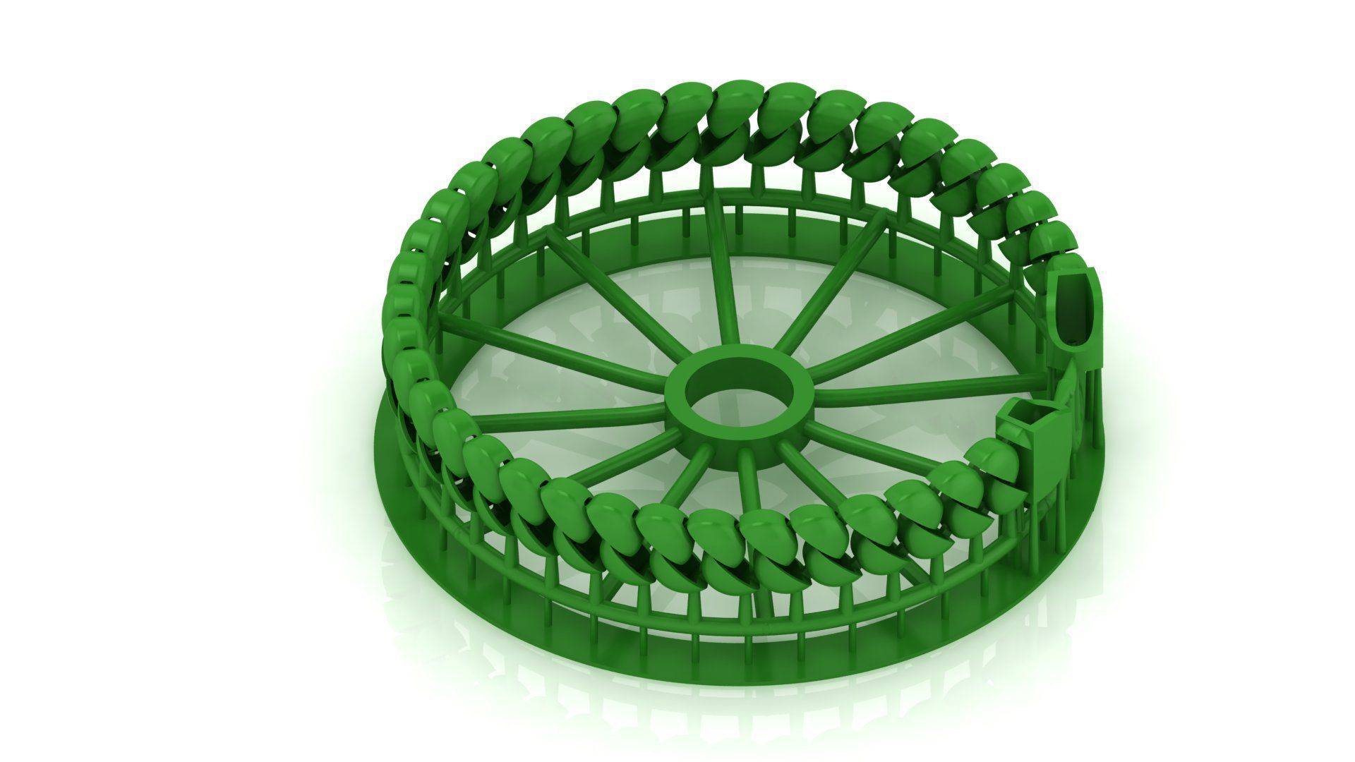 5 SET SPIRAL 3D Oval CUBAN BRACELET READY TO PRINT FULL BRACELET 3D Model Collection_5