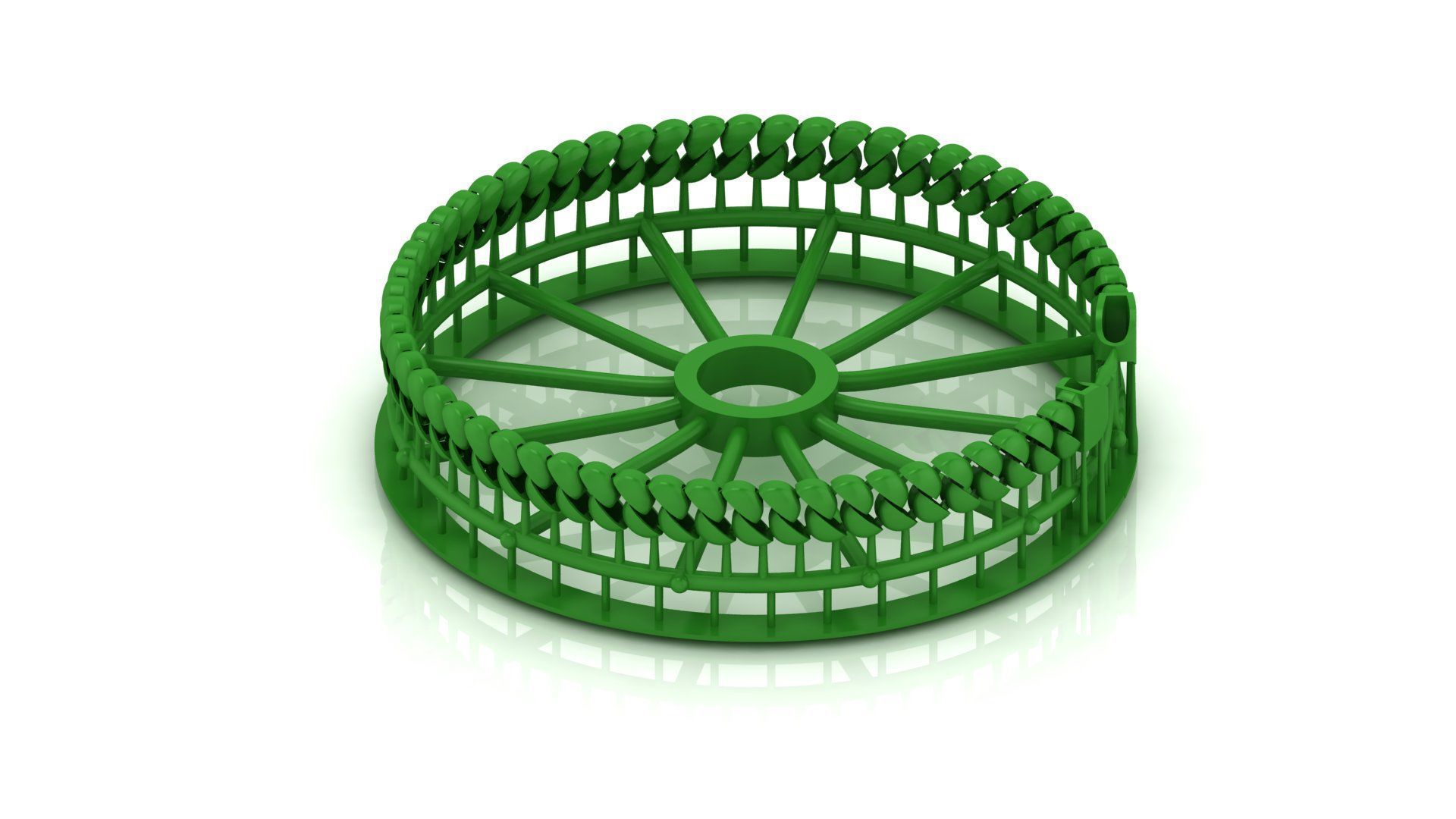 5 SET SPIRAL 3D Oval CUBAN BRACELET READY TO PRINT FULL BRACELET 3D Model Collection_2
