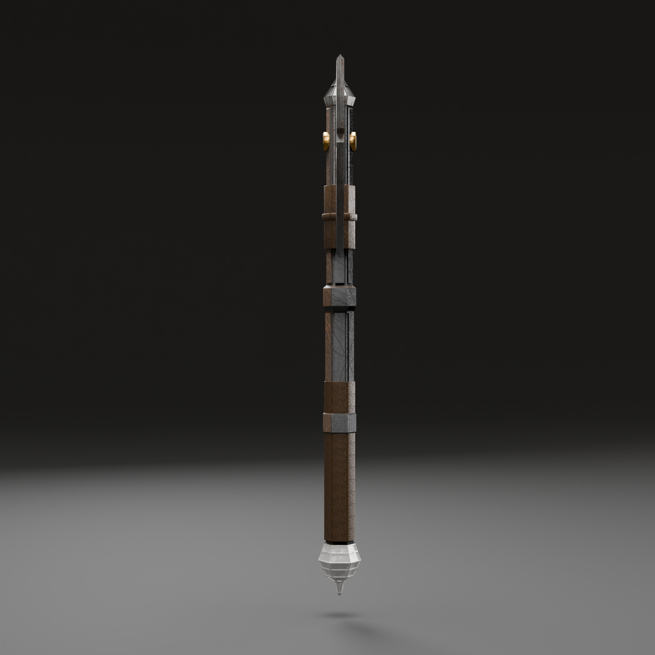 Double-Bladed Battle Axe Optimized for Performance Low-poly 3D model_11