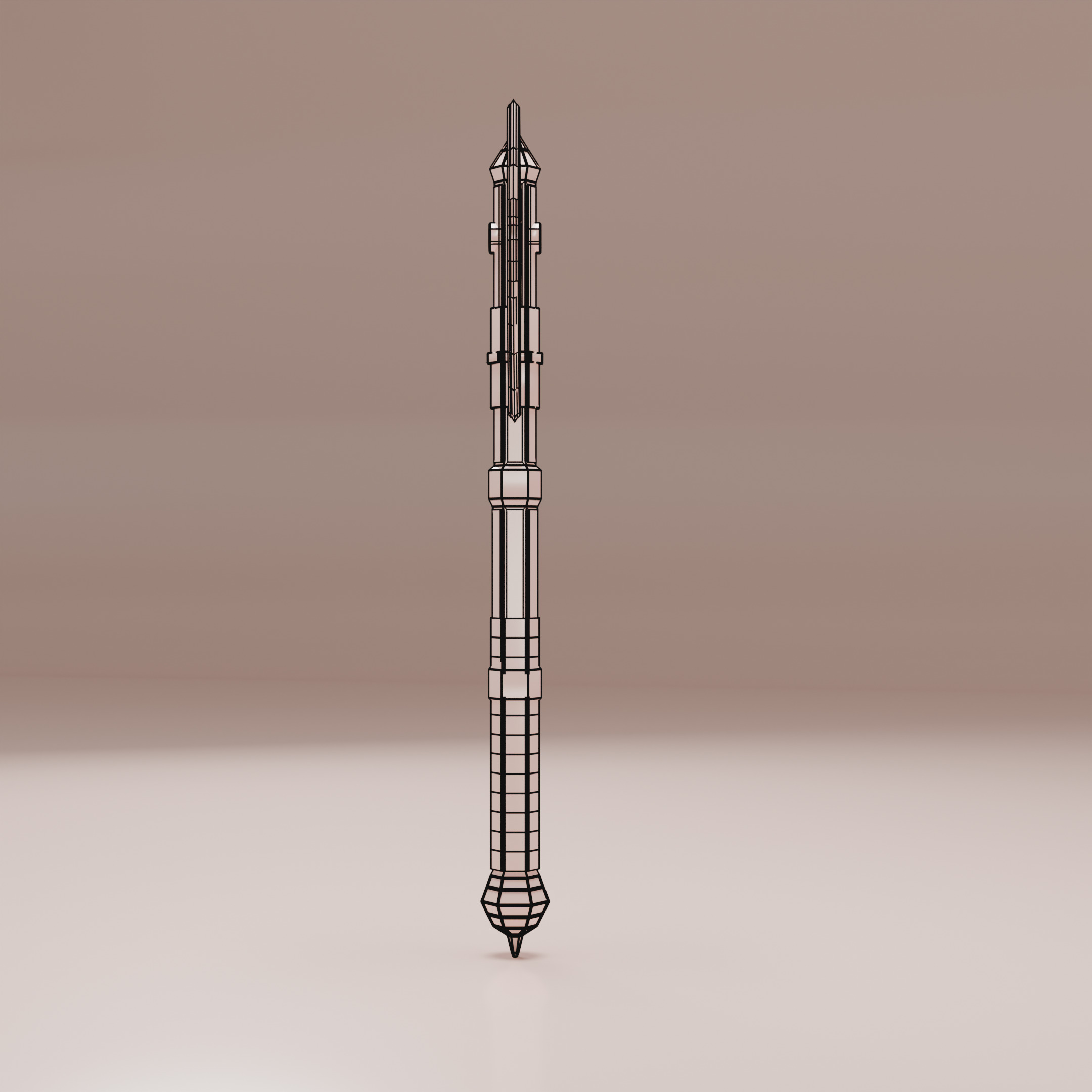 Double-Bladed Battle Axe Optimized for Performance Low-poly 3D model_15