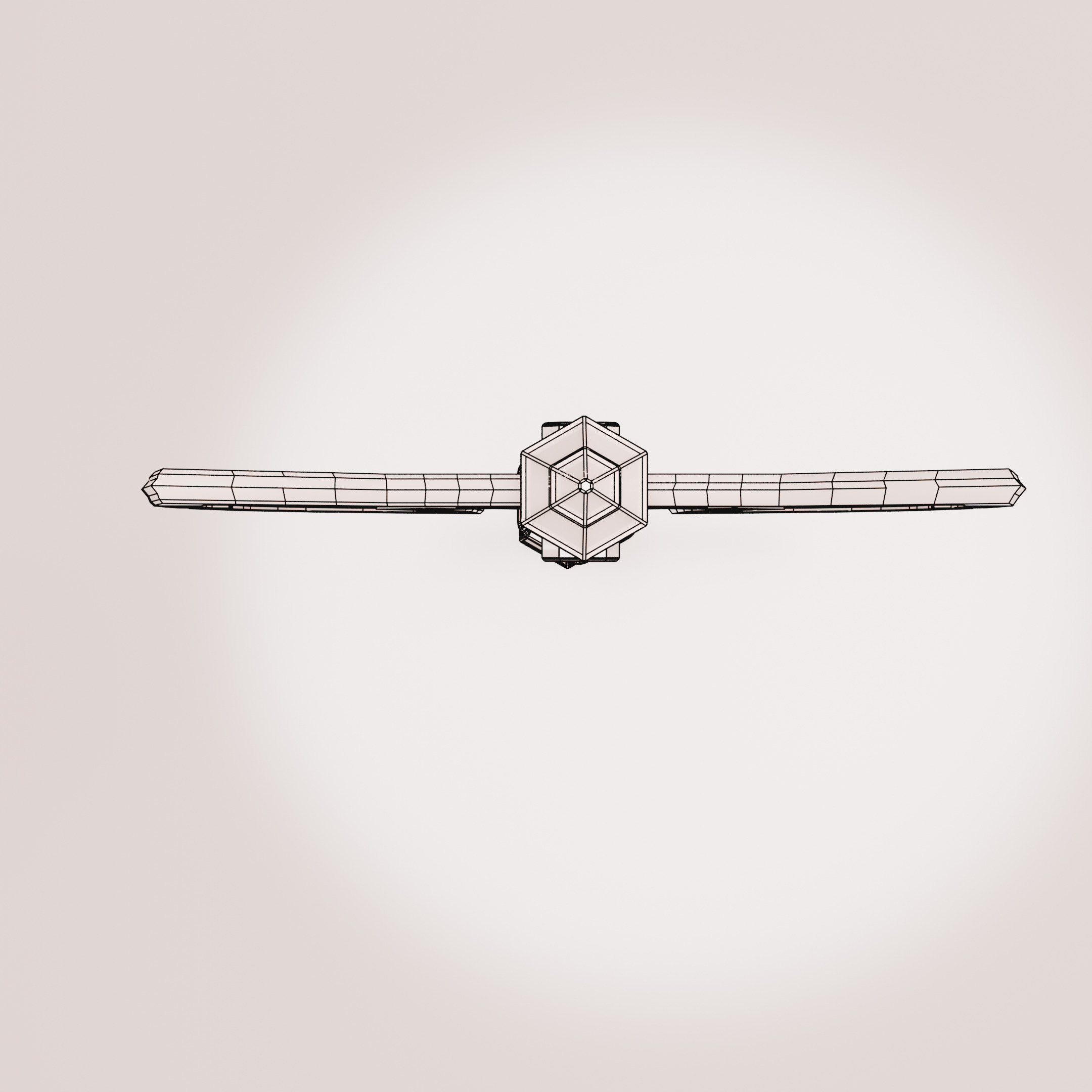 Double-Bladed Battle Axe Optimized for Performance Low-poly 3D model_16