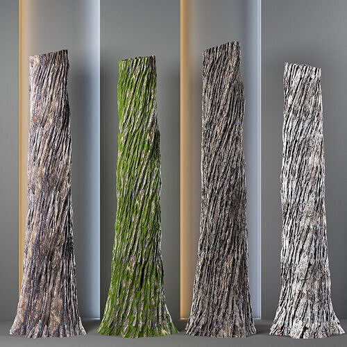 4 Tree bark and trunk vol 15 - 4k - pbr - tileable Texture
