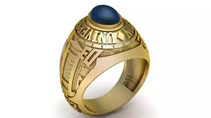 BIG STONE MEN RING 3D PRINTABLE MODEL