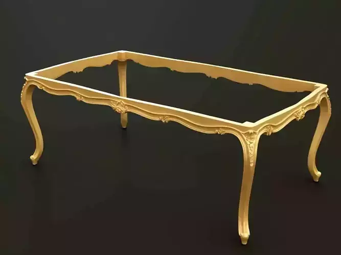 Classic Baroque Style Wooden Table Base for CNC