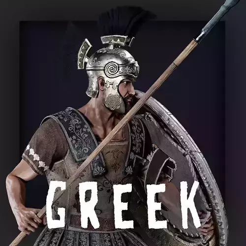 GreeK Perioikoi  Low-poly 3D model