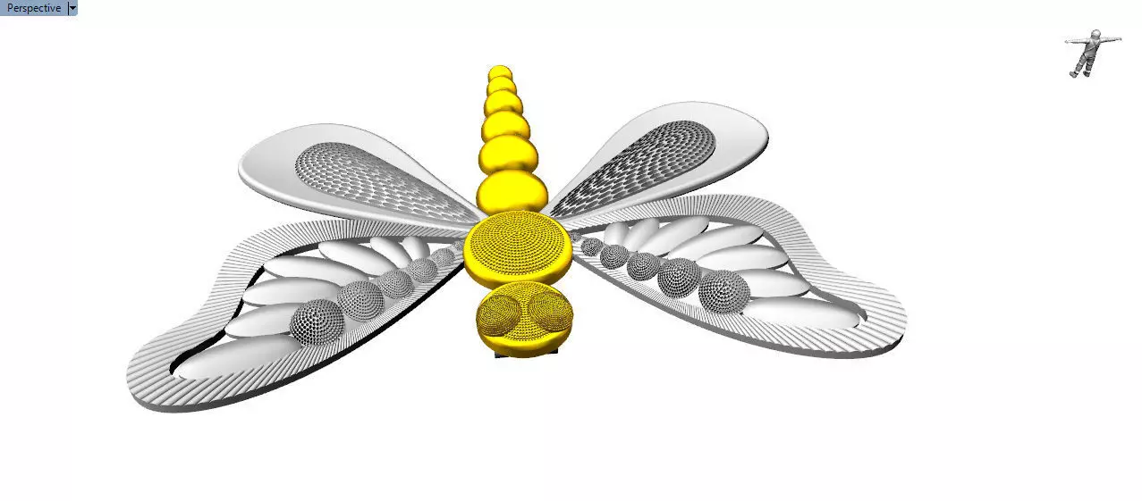 dragonfly insect brooch jewelry Free 3D print model