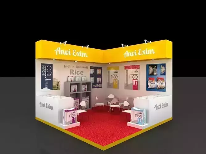 4 mtr x 4 mtr 2 side open exhibition stands