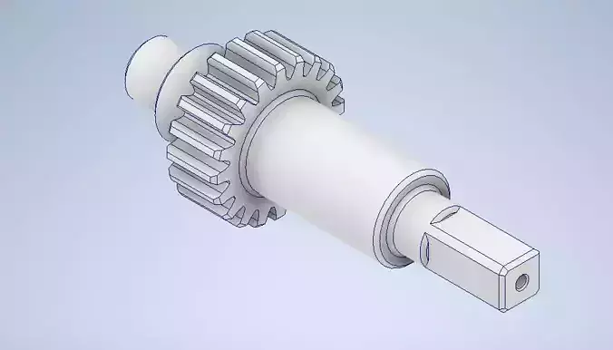 Precision Machined Shaft with Integrated Spur Gear