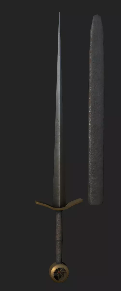 The Noble Bastard Sword Low-poly 3D model