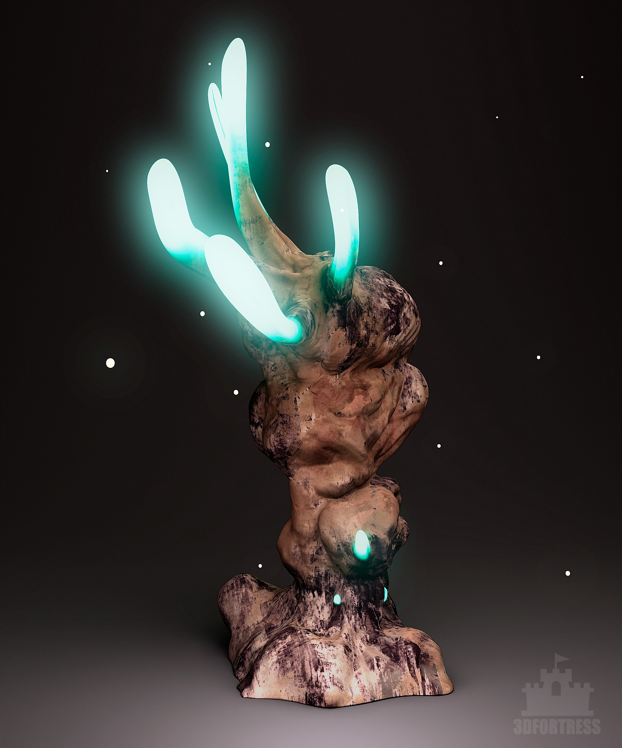  The glowing tree 3D print model_1