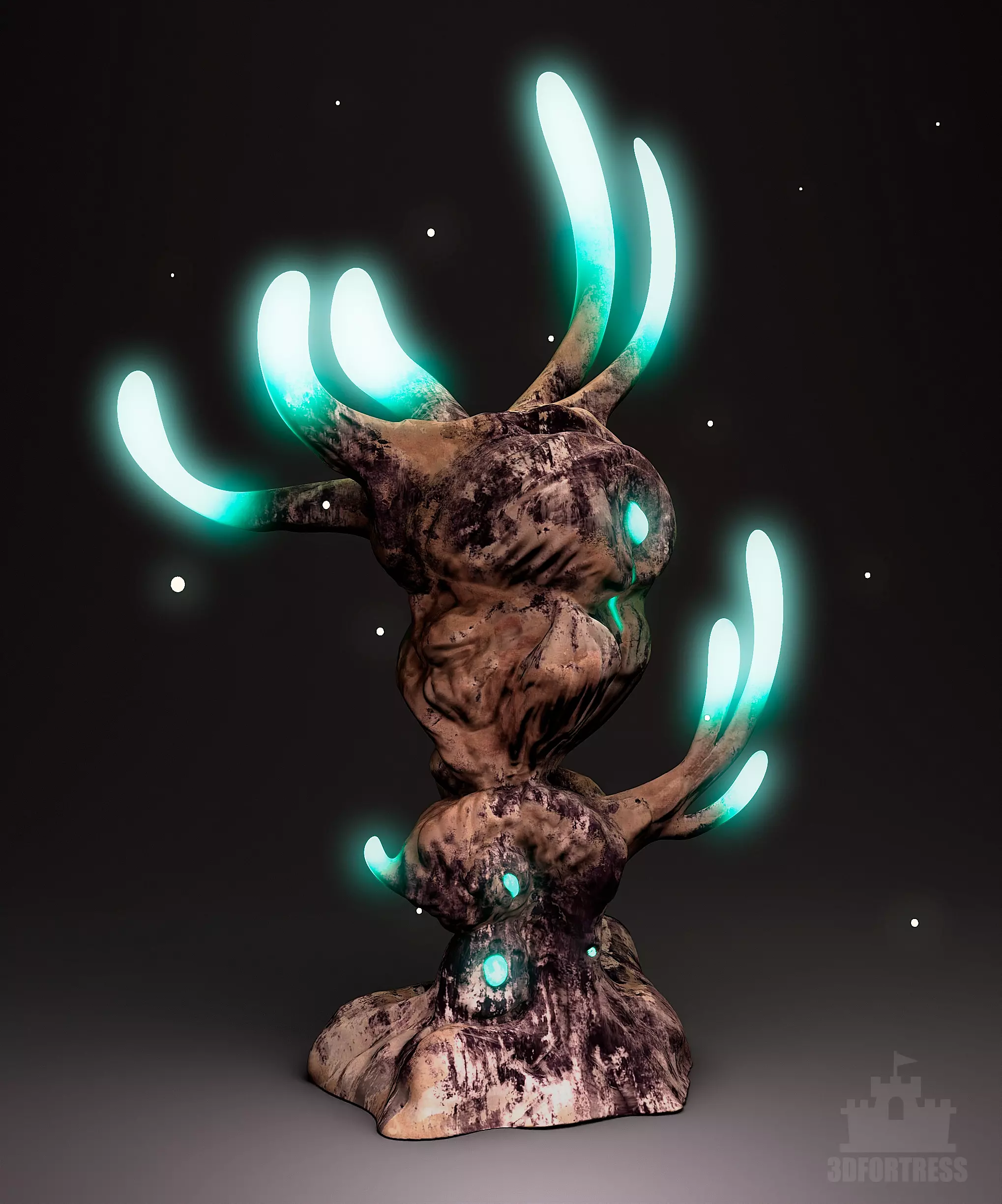  The glowing tree 3D print model_0